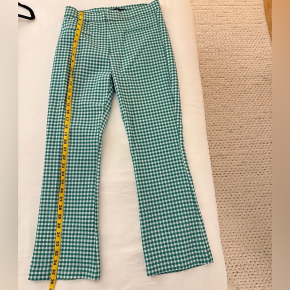 Zara Checkered Green Trousers - Picture 2 of 5